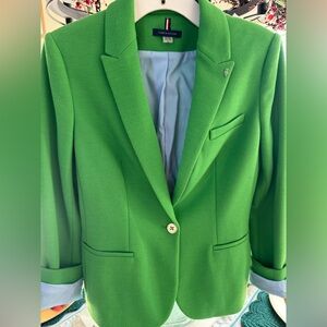 Tommy Hilfiger vintage green ‘professor patch’ blazer 6